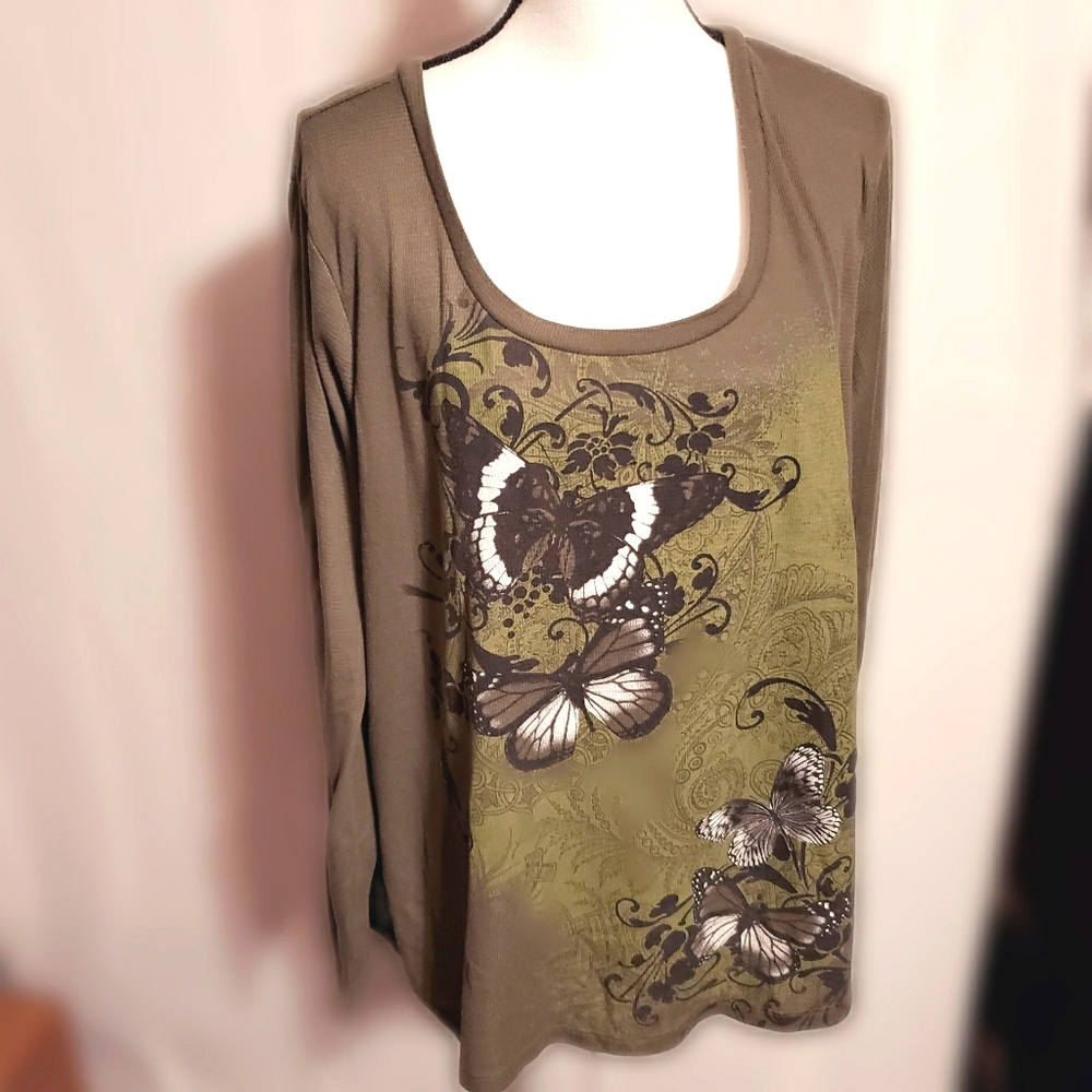 Appropriate Behavior Olive Green Top
